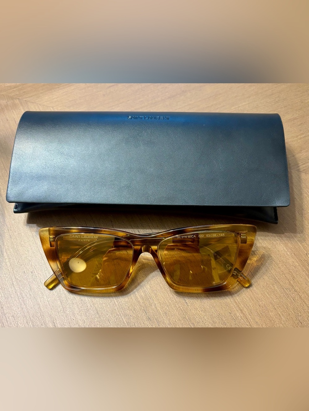 Saint Laurent SL276 MICA Havana Yellow Cat Eye Sunglasses